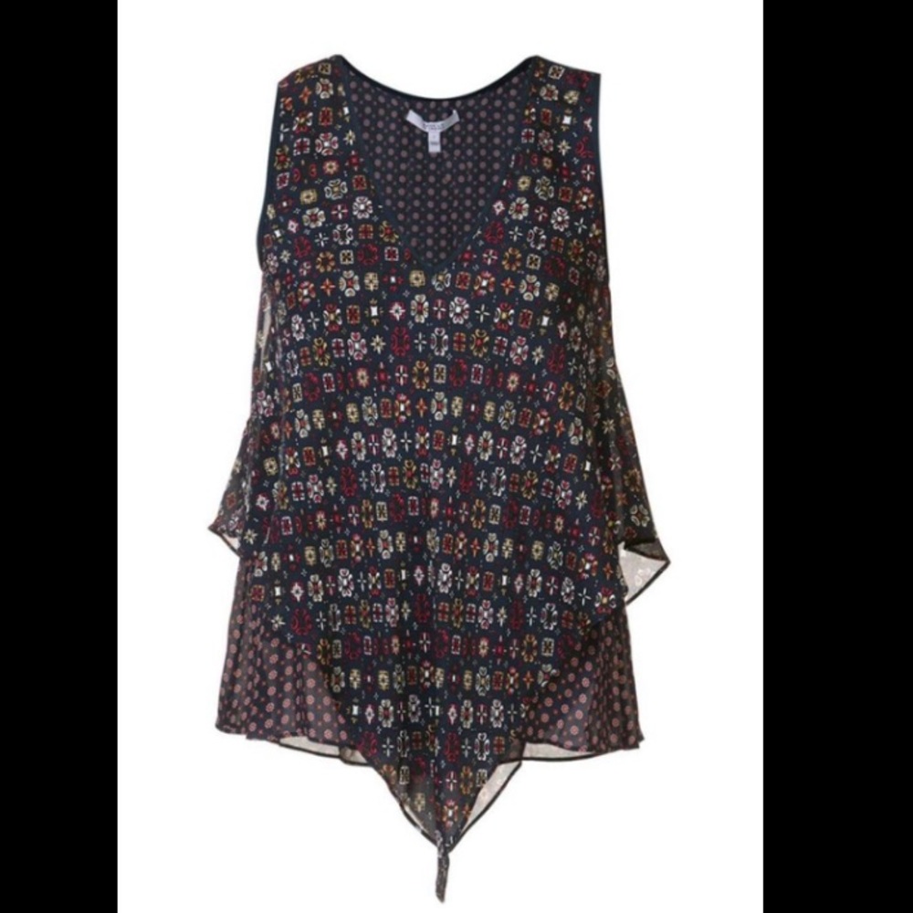 Derek Lam 10 Crosby V-Neck Handkerchief Tank